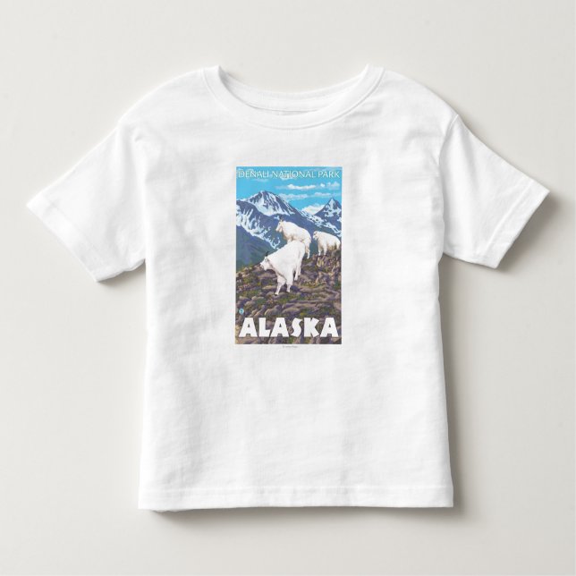 Mountain Goats Scene - Denali National Park, Toddler T-Shirt (Front)