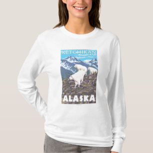 Mountain Goats Scene - Ketchikan, Alaska T-Shirt