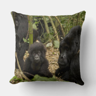 Mountain Gorilla, adult with young Cushion