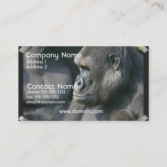 Mountain Gorilla Business Card (Front)