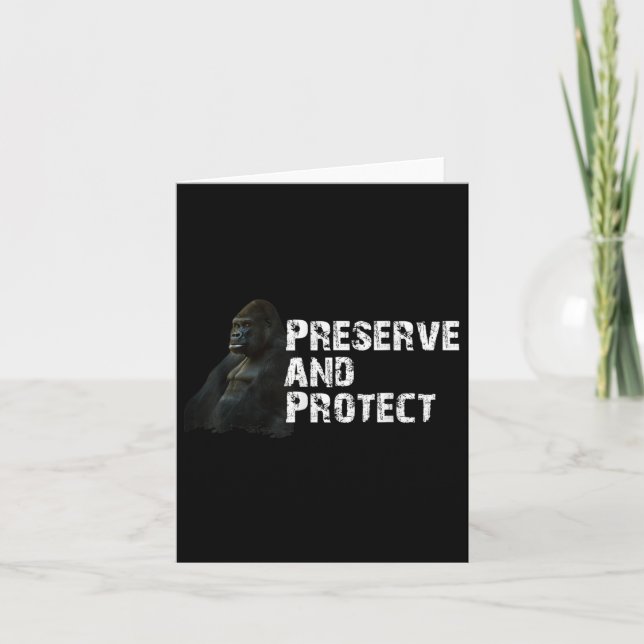 Mountain Gorilla Environmental Protection Conserva Card (Front)