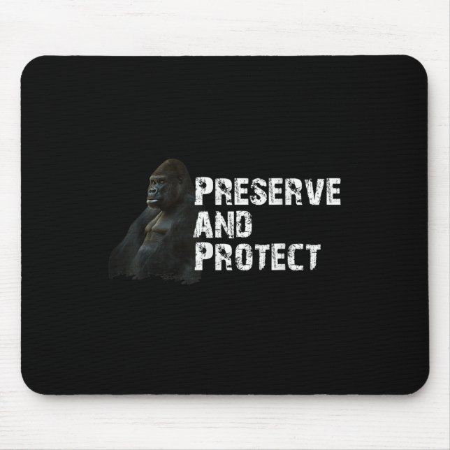 Mountain Gorilla Environmental Protection Conserva Mouse Pad (Front)