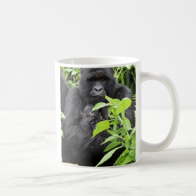 Mountain gorilla/ mother & baby coffee mug (Right)