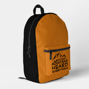Mountain Graphic Hiking black yellow Backpack