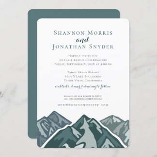 Mountain Graphic Wedding Invitation Illustration