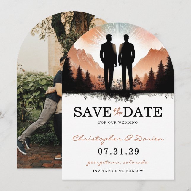 Mountain Grooms Save The Date (Front/Back)