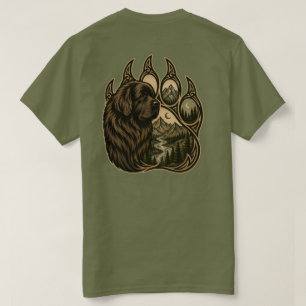 Mountain Guardian – Newfoundland Paw Art T-Shirt