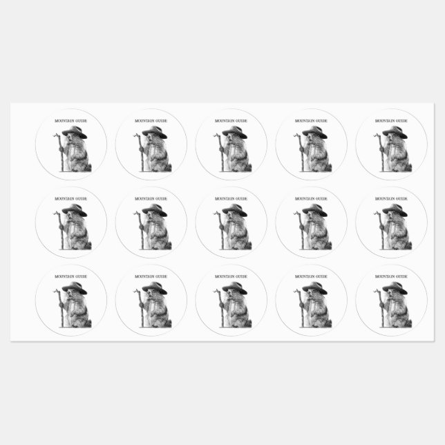 Mountain guide - Whimsical marmot design (Sheet)