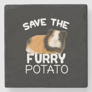 Mountain Guinea Pig - Save Furry Potato Stone Coaster
