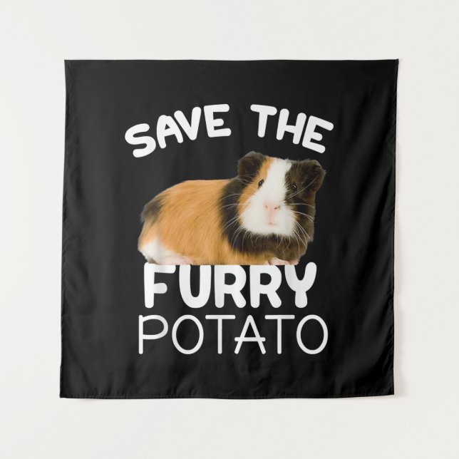 Mountain Guinea Pig - Save Furry Potato Tapestry (Front)
