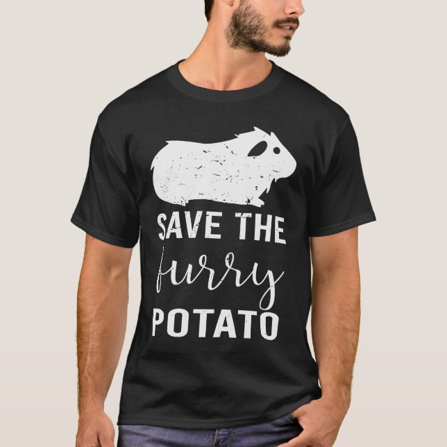 Mountain Guinea Pig Save The Furry Potato T-Shirt (Front)