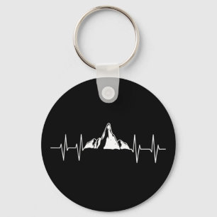 Mountain Heartbeat Key Ring