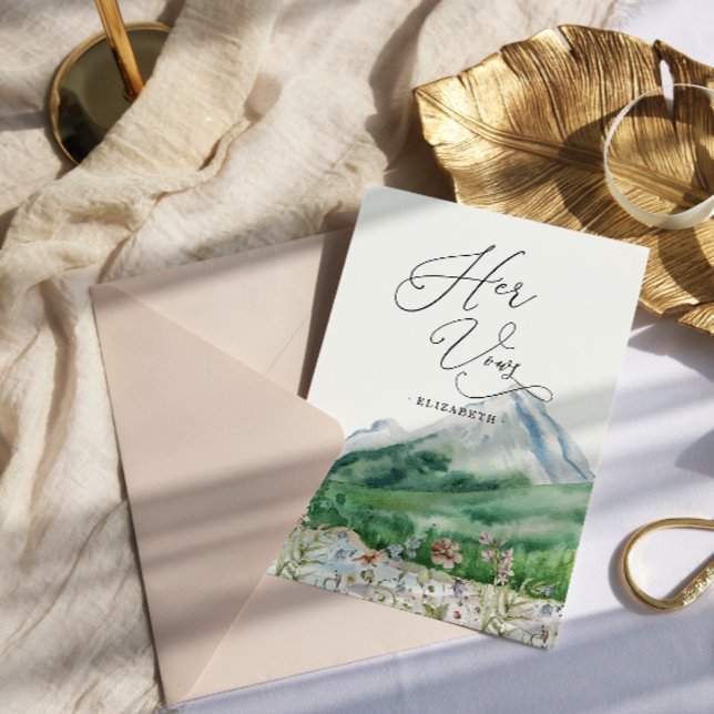 Mountain | Her Wedding Vows Keepsake Card (Creator Uploaded)