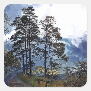MOUNTAIN HIKE SQUARE STICKER