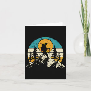 Mountain Hiker Travel Hiking Traveller Mountaineer Card