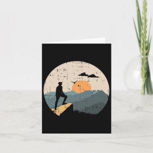 Mountain Hiker Travel Hiking Traveller Mountaineer Card