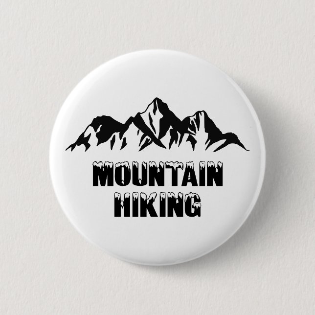 Mountain hiking 6 cm round badge (Front)
