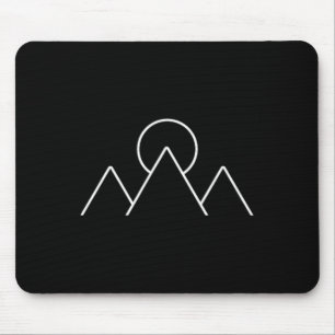 Mountain Hiking Camping Minimalsimus Geometric Gif Mouse Pad