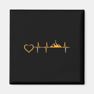 Mountain Hiking Mountain Trekking - Mountain Heart Magnet