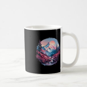 Mountain Hiking Nature Graphic Sunrise Funny Fores Coffee Mug