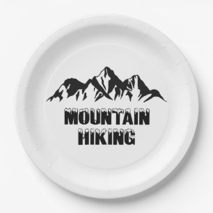 Mountain hiking paper plate