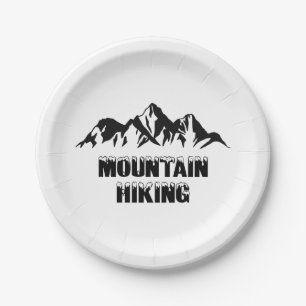 Mountain hiking paper plate
