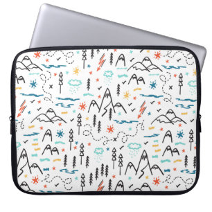 Mountain Hiking Pattern Laptop Sleeve