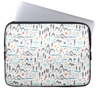 Mountain Hiking Pattern Laptop Sleeve
