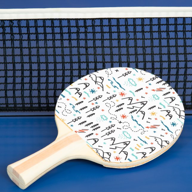 Mountain Hiking Pattern Ping Pong Paddle (Insitu)