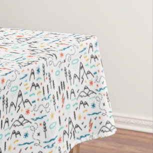 Mountain Hiking Pattern Tablecloth