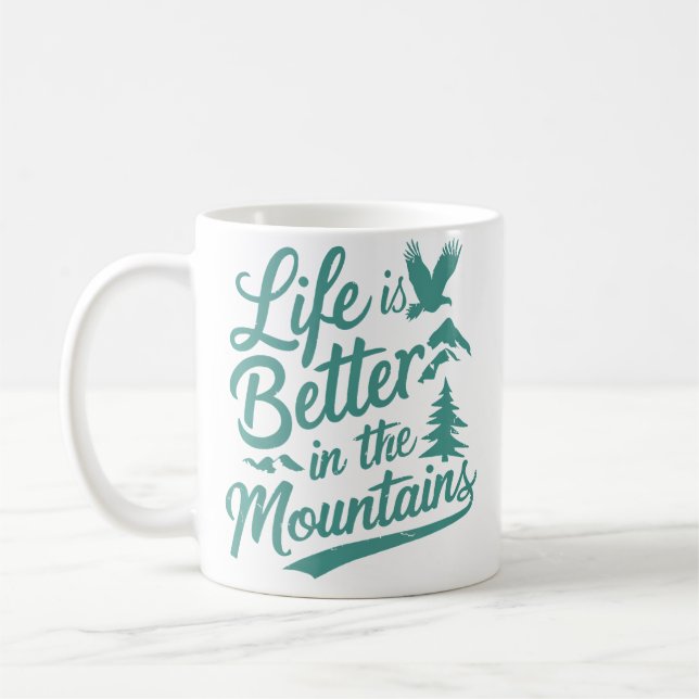 Mountain Hiking Trail Hiker Outdoor Hike Nature Ca Coffee Mug (Left)