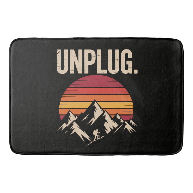 Mountain Hiking Unplug Bath Mat (Front)