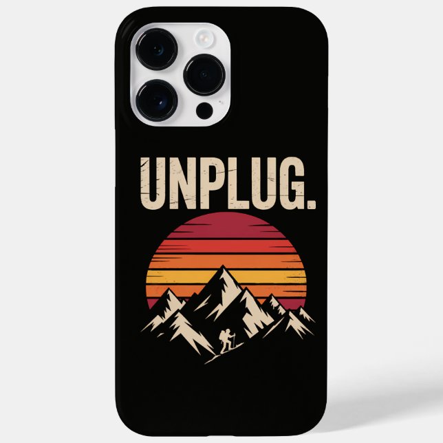 Mountain Hiking Unplug Case-Mate iPhone Case (Back)