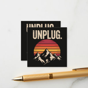 Mountain Hiking Unplug Enclosure Card