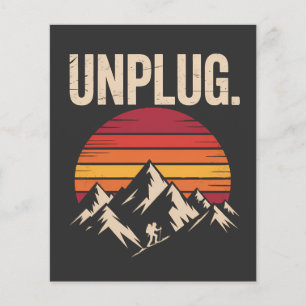 Mountain Hiking Unplug Flyer