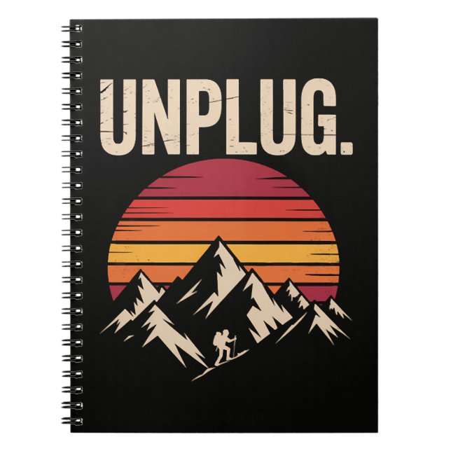 Mountain Hiking Unplug Notebook (Front)