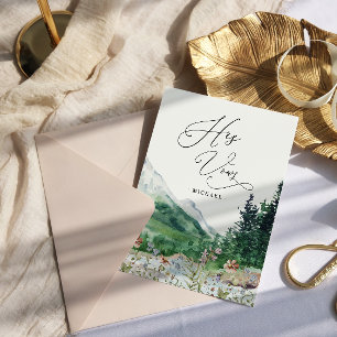 Mountain   His Wedding Vows Keepsake Card