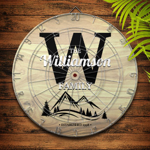 Mountain Home Family Name Personalised Dart Board