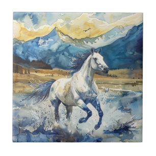 Mountain Horse Ceramic Tile