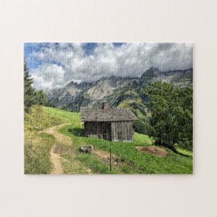 Mountain Hut, Les Aravis, French Alps Jigsaw Puzzle