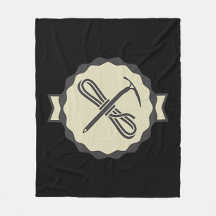 MOUNTAIN ICE CLIMBING ICON  Ice Wall Rock Climber  Fleece Blanket