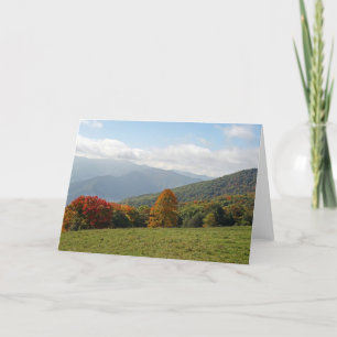 Mountain in Autumn Note Card