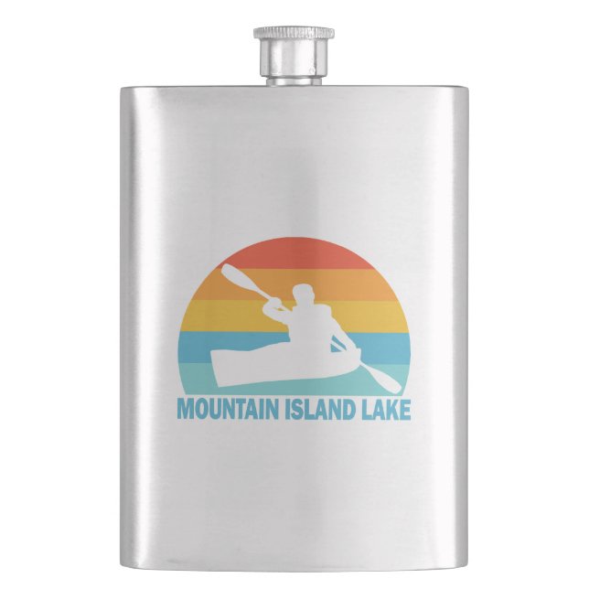 Mountain Island Lake North Carolina Kayak Hip Flask (Front)