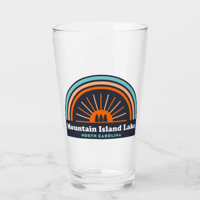 Mountain Island Lake North Carolina Rainbow Glass (Front)