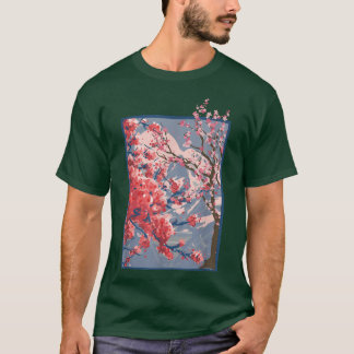 Mountain Japanese Flower Pink Sakura Tree Cherry B T-Shirt