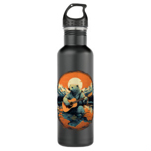 Mountain Lake Acoustic Guitar Polar Bear 710 Ml Water Bottle