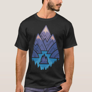 Mountain Lake  Blue T-Shirt