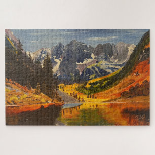 Mountain Lake, By Gary Poling Jigsaw Puzzle