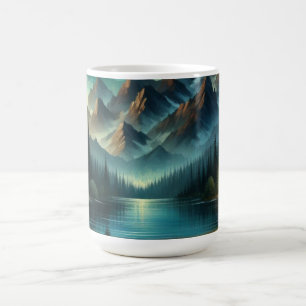 Mountain Lake/cabin under the stars Coffee Mug