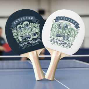 Mountain Lake Family Reunion Motif ID1317 Ping Pong Paddle